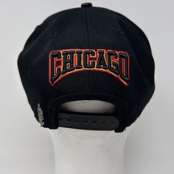 Chicago Blackhawks Hat Cap Pro Standard Stanley Cup Wool Blend Snapback Black - Picture 3 of 12